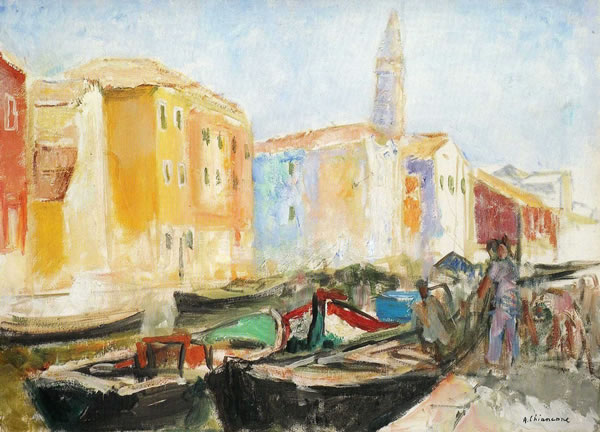 Venezia, 1968, olio su tela cm 50x70, eposto asta Dipinti l XIX e l XX secolo, Giosi, Napoli 2005